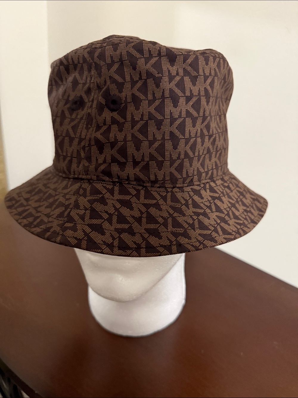 Michael Kors Brown/Tan Monogram Bucket Hat